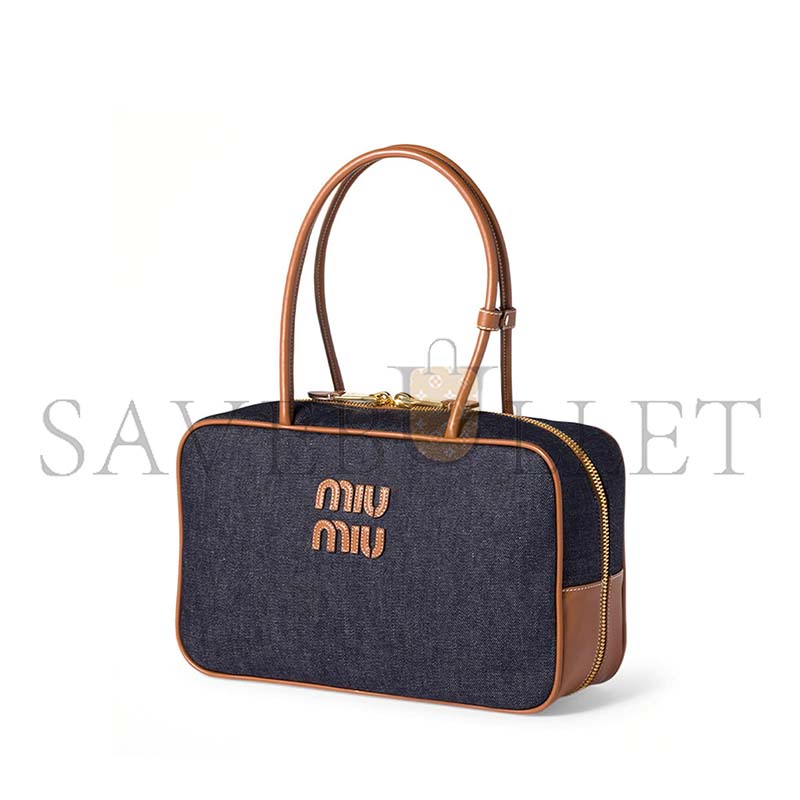MIU MIU BEAU DENIM BAG 5BB117 (34*21*12cm)